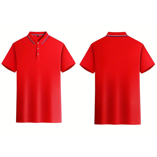 3pcs Men'S Polo Shirt Set Breathable Moisture-Wicking Wrinkle-Resistant & Quick-Dry Business Classic Style Men's Christmas Gifts