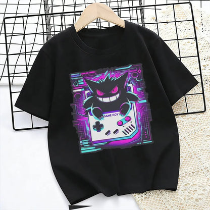 Children's T-shirt Man Women Cotton Casual Short Sleeve Tee Parent-child Clothing 2026 Y2k Summer Fashion Streetwear