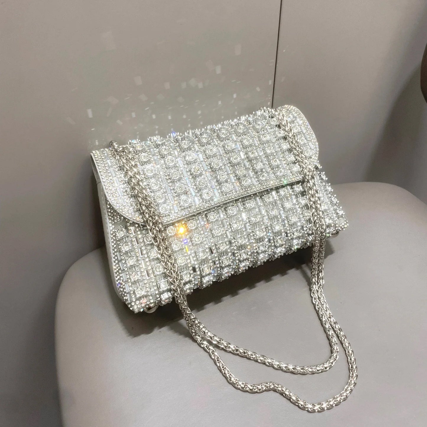 Rhinestones Evening clutch Bag Purses and handbag luxury Designer shoulder bag Shiny Crystal Clutch purse Woman's bag
