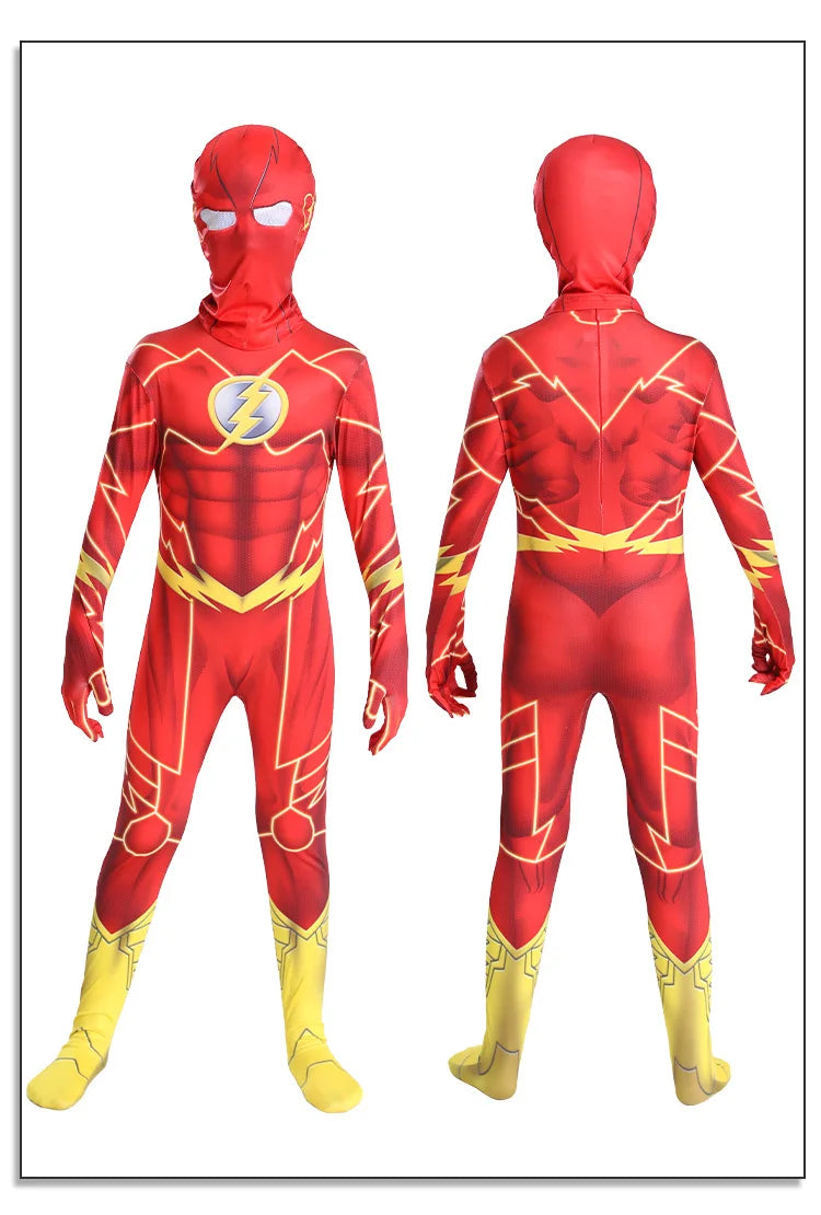 Halloween 3D  Costume Spandex Costume Superhero Luxury Bodysuit Adult Kids Bodysuit Cosplay Superhero Flash Bodysuit