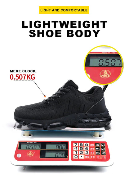 Steel Toe Safety Shoes Anti-smash Puncture-Proof Safety Work Shoes Breathable Wear-Resistant Construction Industrial Footwear