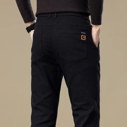 New Winter High-End Business Men's Suit Pants Autumn and Winter Slim Straight Casual Pants Versatile Fashion Trousers Korean