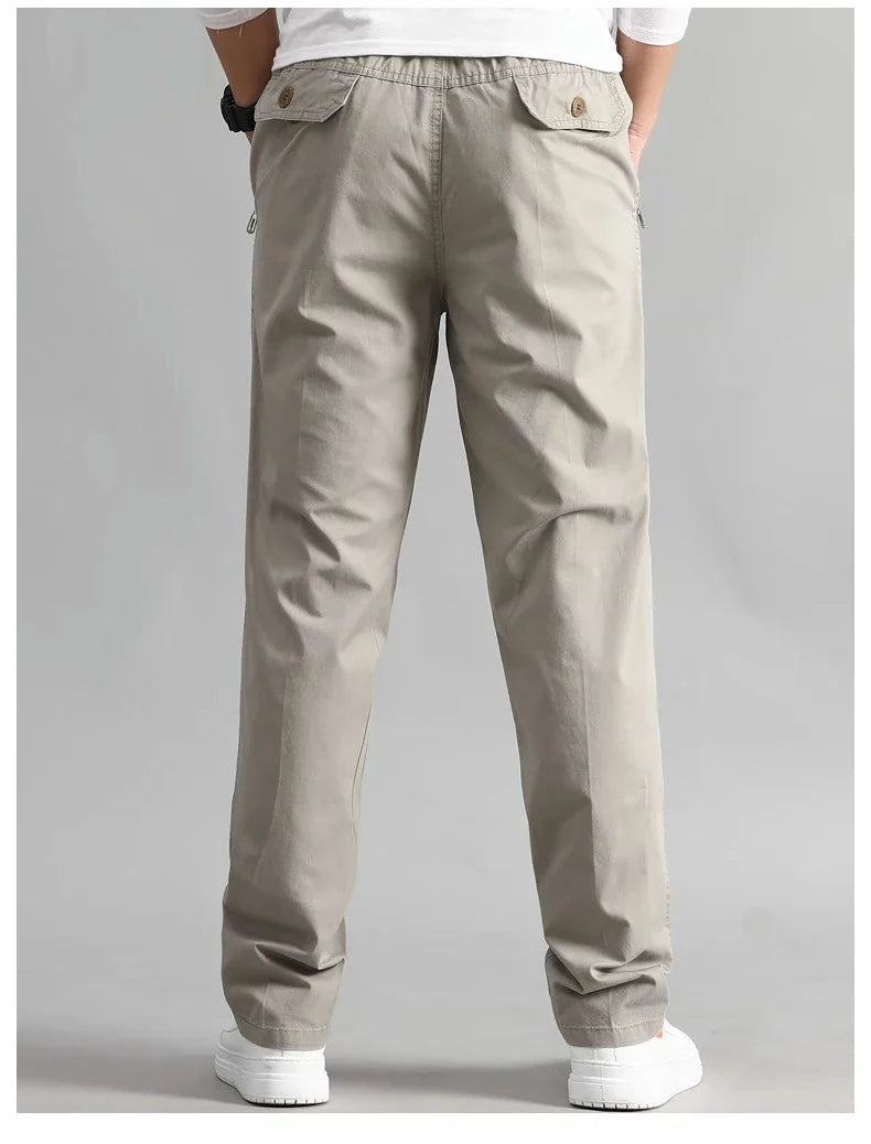 Explosions men's overalls casual pants cotton loose summer thin fashion long pants men's pants.
