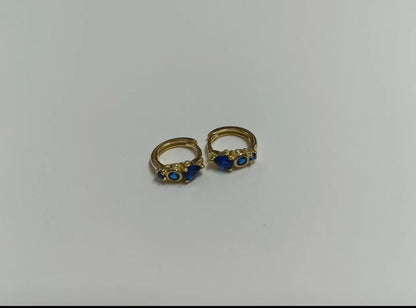 925 Sterling Silver Earring Zircon Sun Flower Ear Ring Geometric Style Water Drop Ear Bone Cute Temperament Woman Girl Ear Jewel