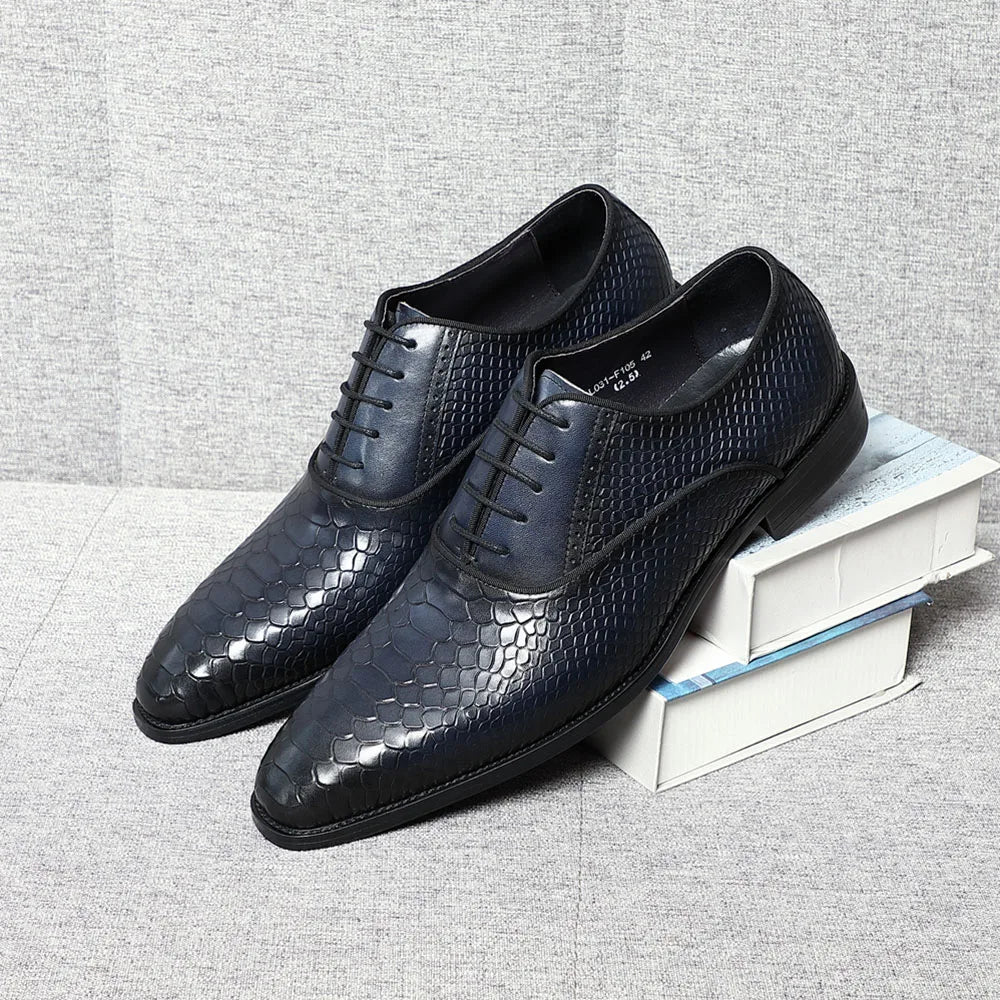 2026 Classic Luxury Designer Newest Men Dress Shoes Handmade Genuine Leather Lace-up Fashion Business Oxford Formal Suits Shoe
