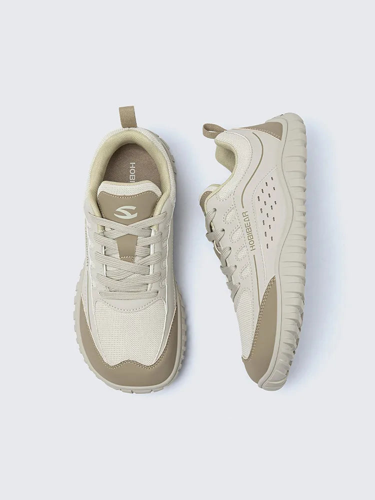 Unisex Wide Toe Sneakers Outdoor Travel Breathable Shoes Comfortable Lace Up Walking Sneakers