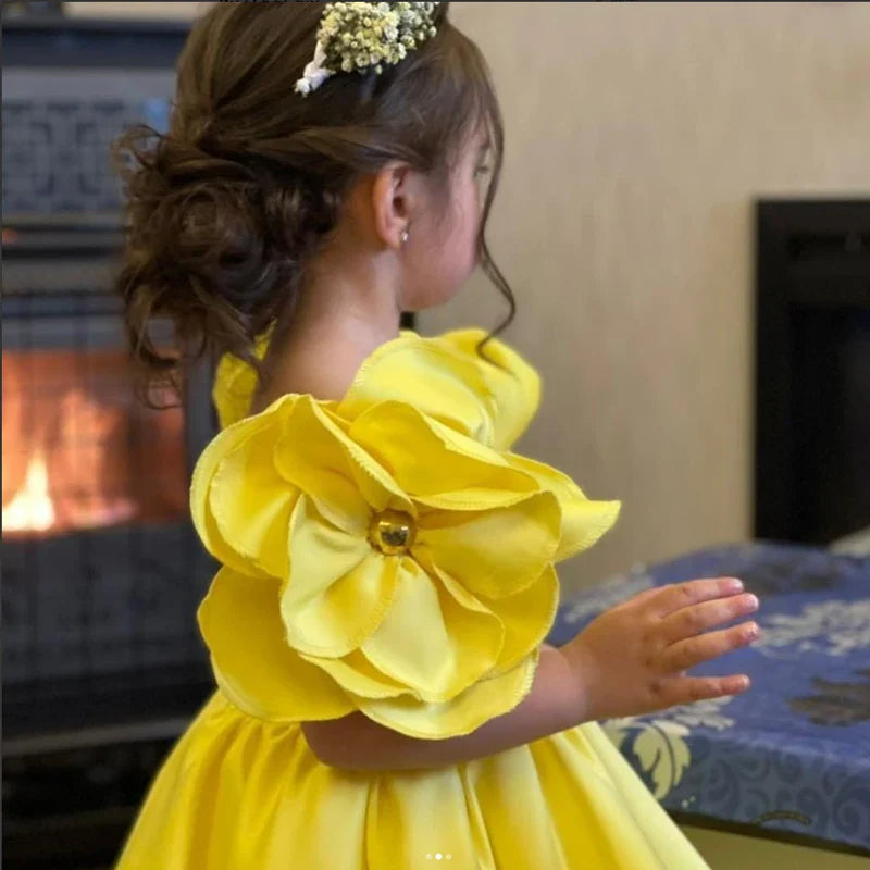 New Fashion Flowers Girls Dress 1st Year Birthday Party Baby Baptism Dress For Girls Princess Christmas Costume Infants Vestidos