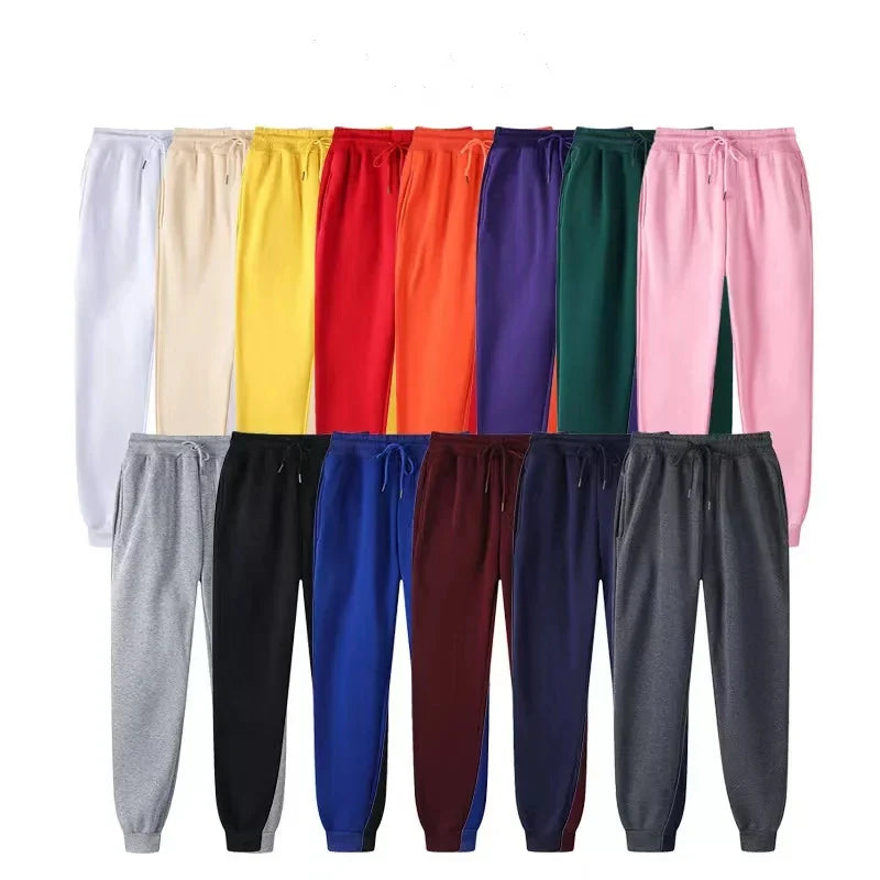 Men's women's Oversize Fleece Sweatpants Casual Drawstring Jogger Trousers with Pockets for Gym Workout Running Sport Long Pants