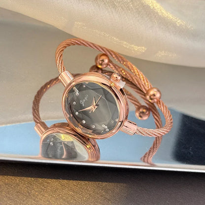 New Gradient Fresh Style Starry Sky Sunset Color Ladies Watch Student Fashion Bracelet Open Quartz Wristwatch