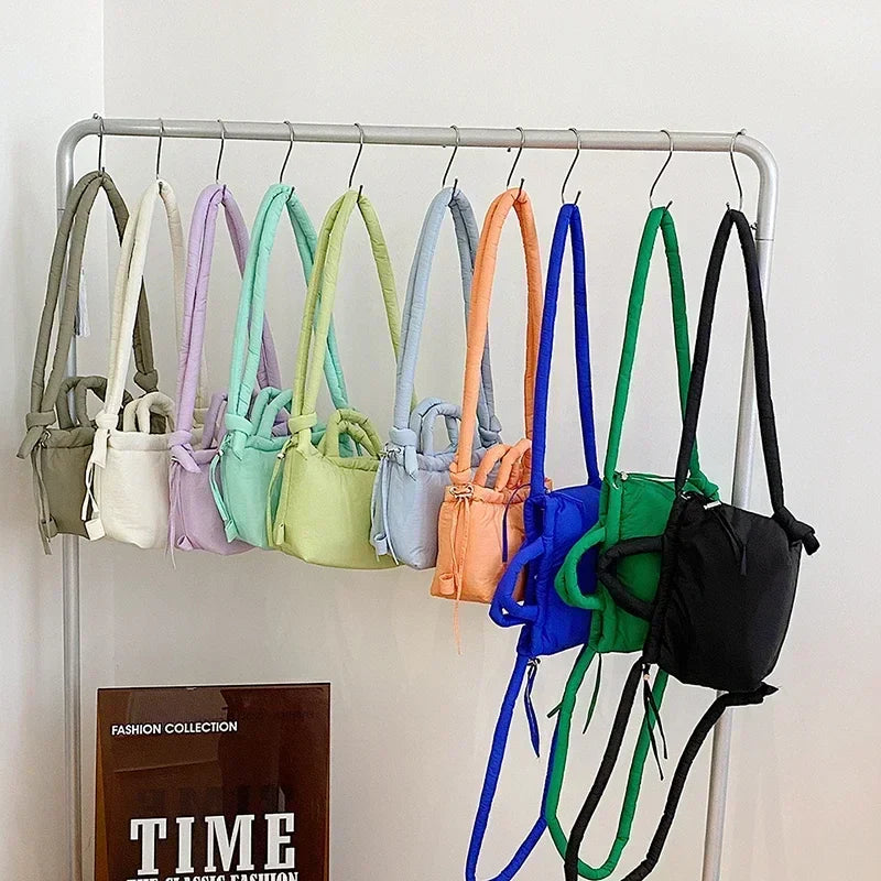 Colorful Nylon Small Square Shoulder and Crossbody Bags Super Cool Simple Versatile Handbags for Women 2024 Casual Hot Sale