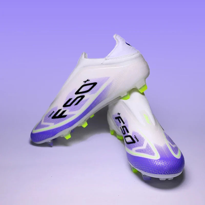 Pro Without-lace F50 Mens Soccer Shoes Boys Training Non-Slip Turf Soccer Cleats TF/FG Football Sneakers Chuteira Campo 35-45