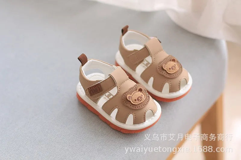 New Summer Baby Whistle Sandals Children Infant Casual Walking Shoes Toddler Boys Girl Kids Anti-Slip Closed-Toe Cartoon Sandals
