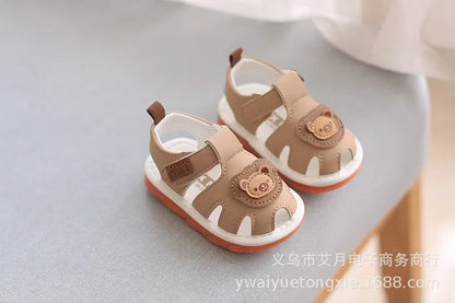 New Summer Baby Whistle Sandals Children Infant Casual Walking Shoes Toddler Boys Girl Kids Anti-Slip Closed-Toe Cartoon Sandals