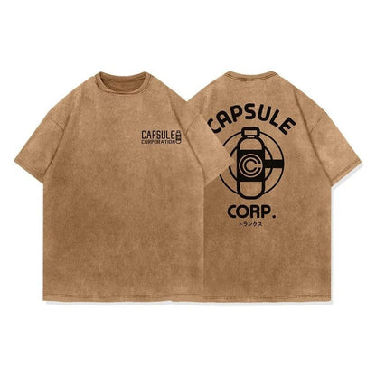 Japanese Anime Dragon Ball Vintage Washed T-shirt Man Women Short Sleeve Tee Summer Casual Graphic Print Streetwear Y2k Clothes