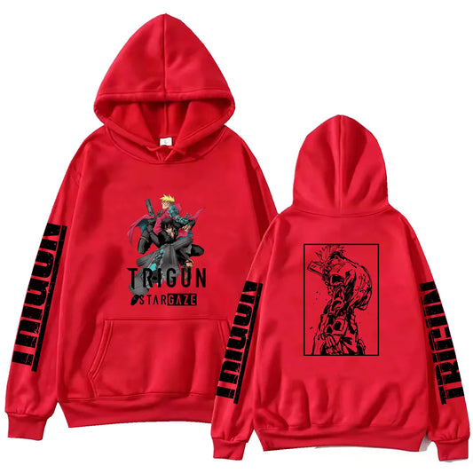 Anime Trigun Stargaze Print Hoodie 2 Sided Anime 2026 Harajuku Pullover Hooded Sweatshirt