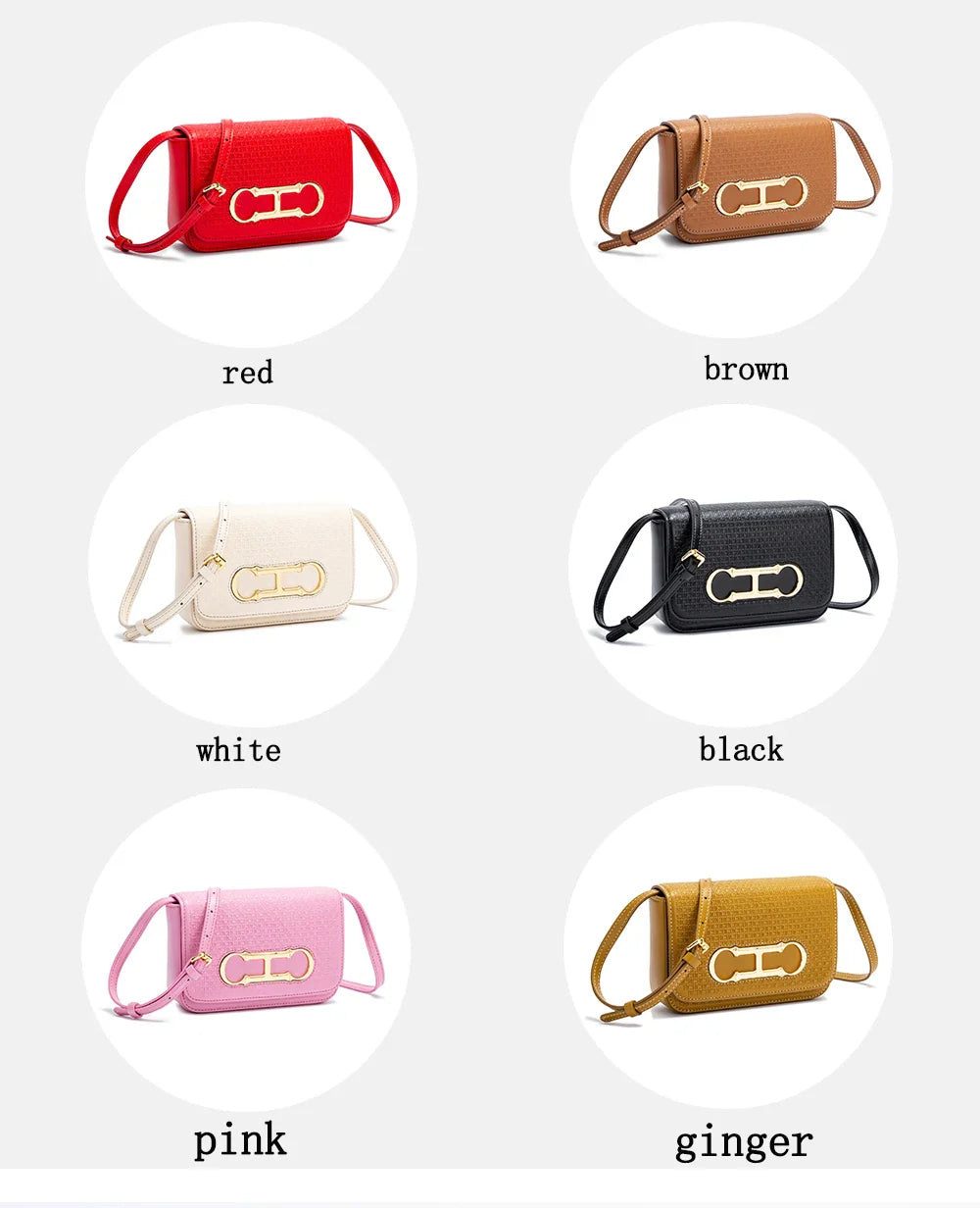 Women's Crossbody Bag 2024 New Flip Saddle Bag Simple Commuter Small Square Bag