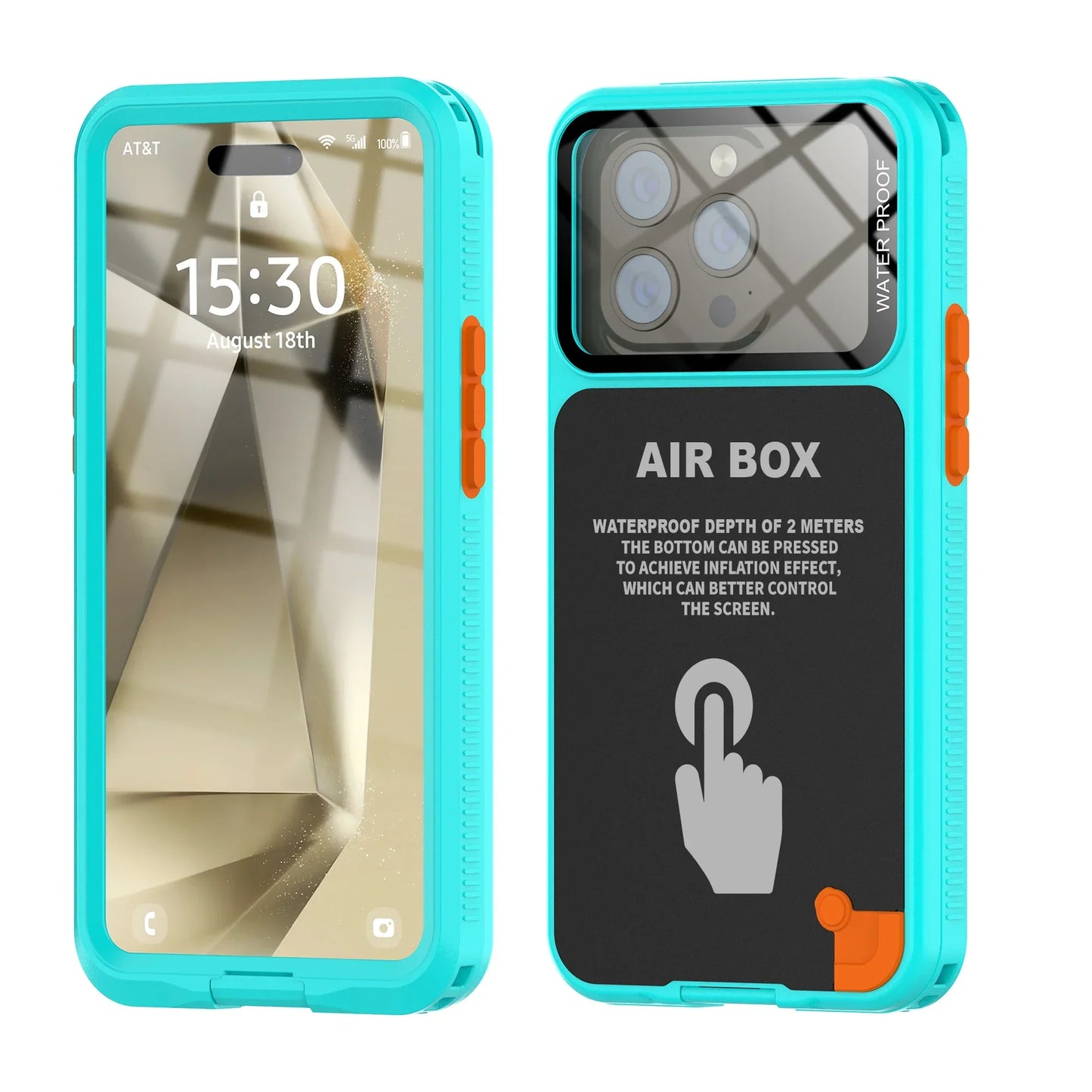 Outdoor Swimming Underwater Photography Universal Dropproof and Dustproof IP68 Waterproof Phone Case for iPhone16/15Pro/14/13/12