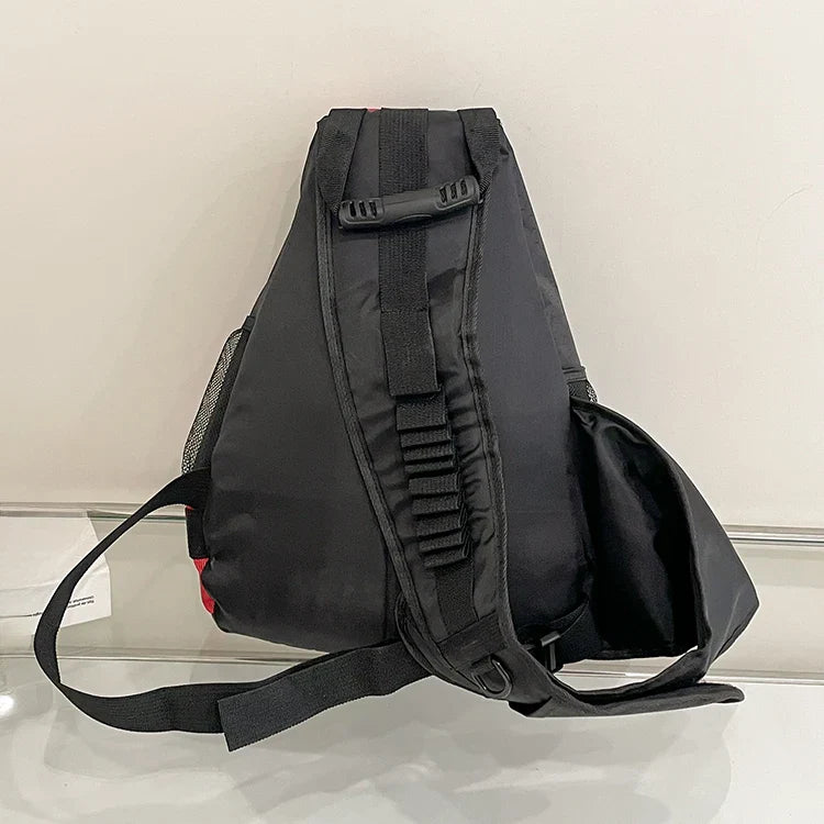 Large capacity chest bag, large capacity side back crossbody bag, multiple pockets, suitable for outdoor sports, travel and cycl