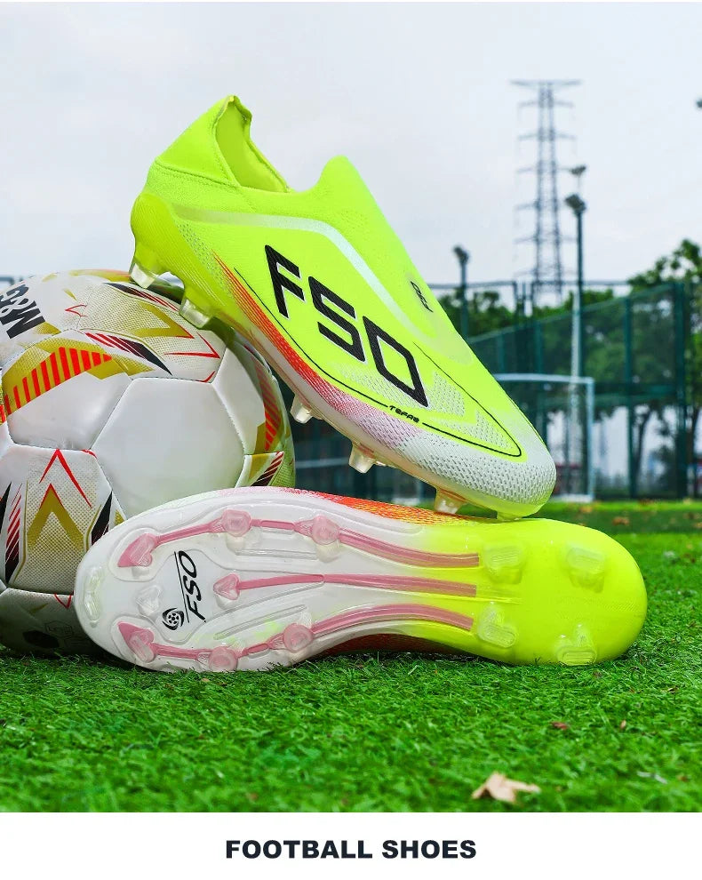 New Men Football Boots High-quality Soccer Shoes Sneakers Match Indoor Non-Slip Grass Cleats Mid-top Light Hot-selling Outdoor