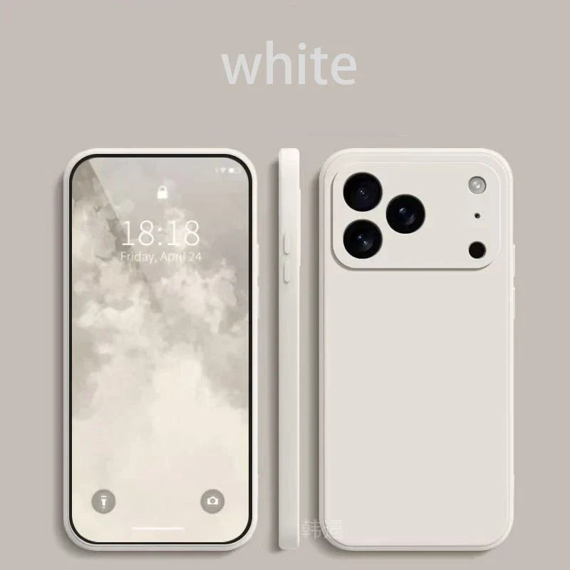 Square Liquid Silicone Phone Case for Apple iPhone 17 Pro Max 17 Air Soft Cover Case