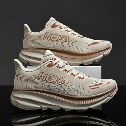 Men's Running Shoes Jogging Breathable Mesh Cushioning Non-Slip Outdoor Luxury shoes Couple Trainer Race Sneakers Off-road Shoes