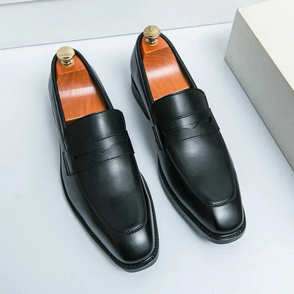 Men's Dress Shoes Classic Casual Business Leather Shoes Men Retro Oxfords Formal Social Wedding Office Leather Shoes For Men