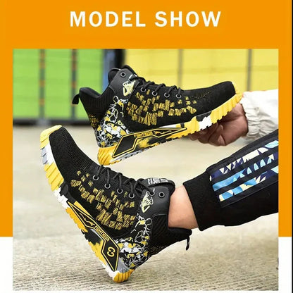 Indestructible Safety Shoes High Quality Men Steel Toe protective Safety Work Shoes Men anti-smash Puncture-Proof Safety Boots
