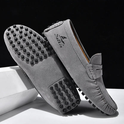 Quality Men's Suede Slip On Loafers Fashion Lightweight Breathable Wallking Driving Shoes Comfort fashion Outdoor Men's Sneakers