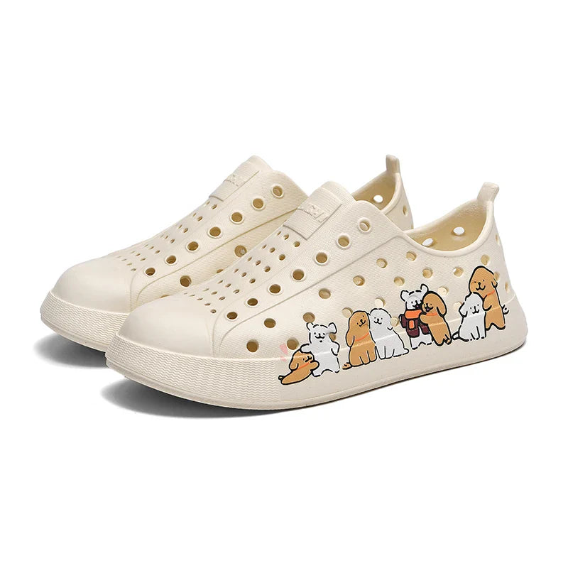 Cartoon Printing Boys Barefoot Shoes Summer Beach Non-slip Comfortable Kids Shoes Cute Closed Toe Breathable Girls Sandals