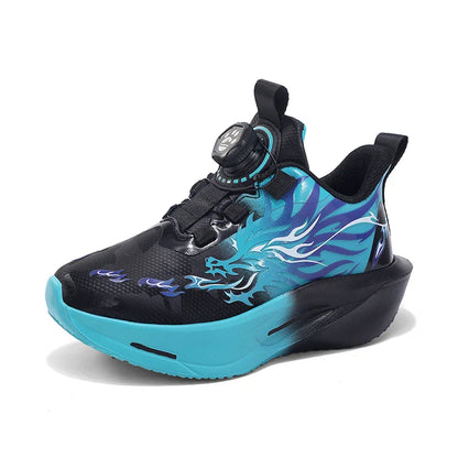 Children Running Shoes Non-slip Breathable Athletic Shoes Boys Girls Outdoor Lace-up Basketball Sneakers Waterproof Casual Shoes
