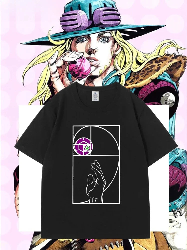 Printed Short Sleeve Anime T-Shirt Men's Summer Cotton Loose Two-Dimensional T-Shirt