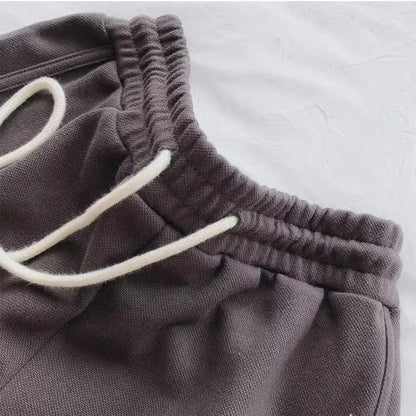 Women Casual Drawstring Sports Shorts Summer Thin High Waist Yoga A-line Shorts Loose Women Running Straight Trousers