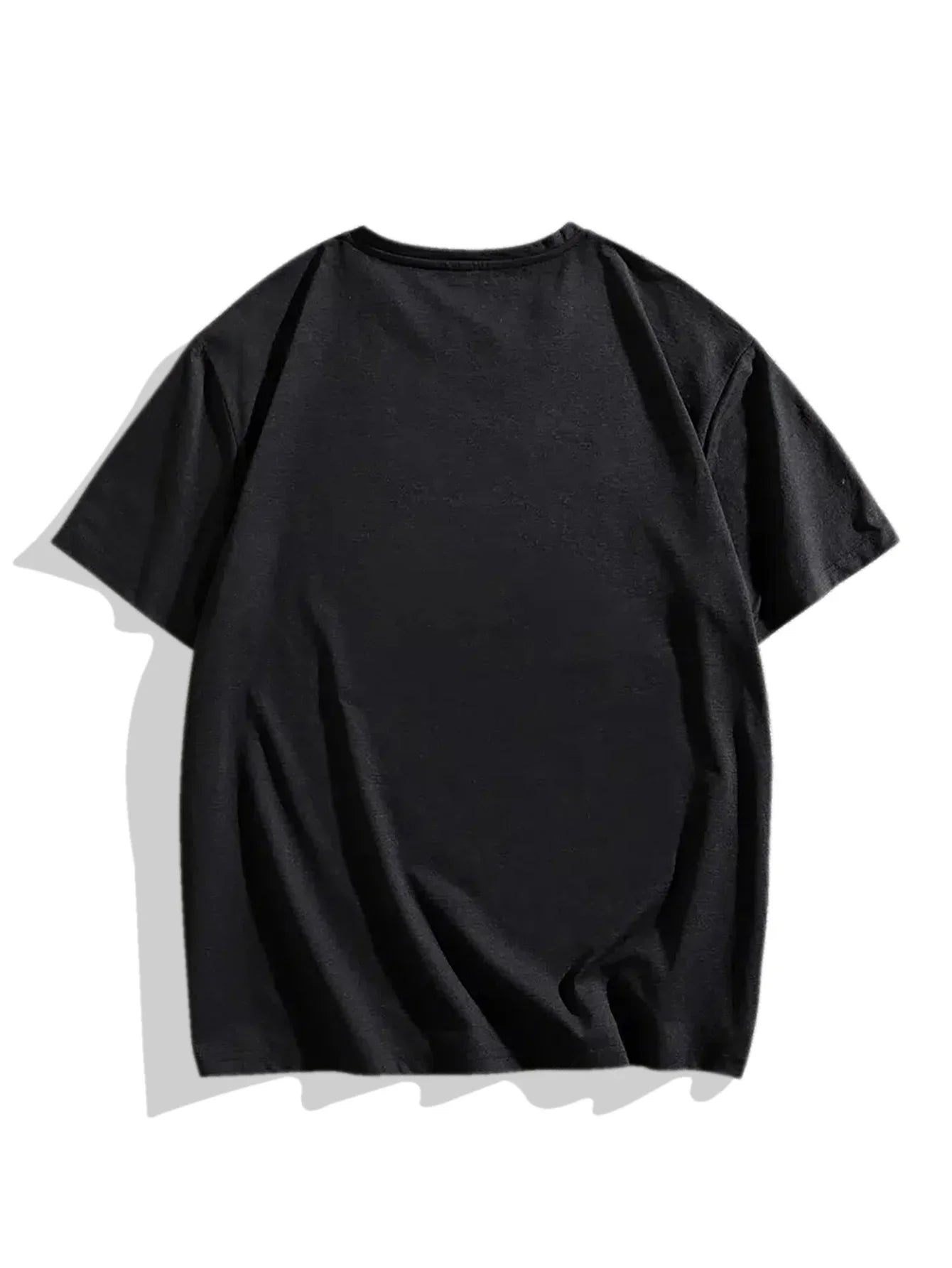 Men's summer 100 cotton fashionable casual loose plus size Compass pattern printed sports round neck short sleeved T-shirt top