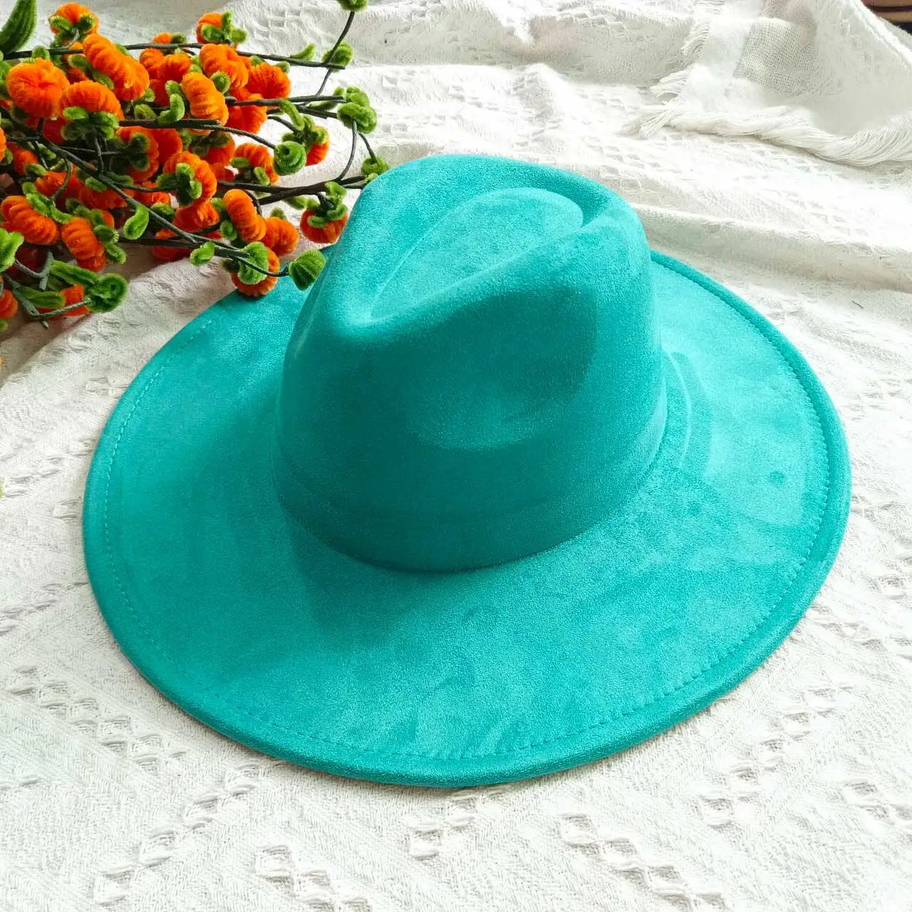 Hats Blank Hats for Burning Multicolor teardrop shaped Top 9.5cm Brim Unisex Jazz Hat Church Hat