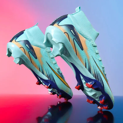 New Men Football Boots Training Shoes FG Ultralight Soccer Shoes Outdoor Drop Shipping Soccer Cleats Non-Slip Long Spikes