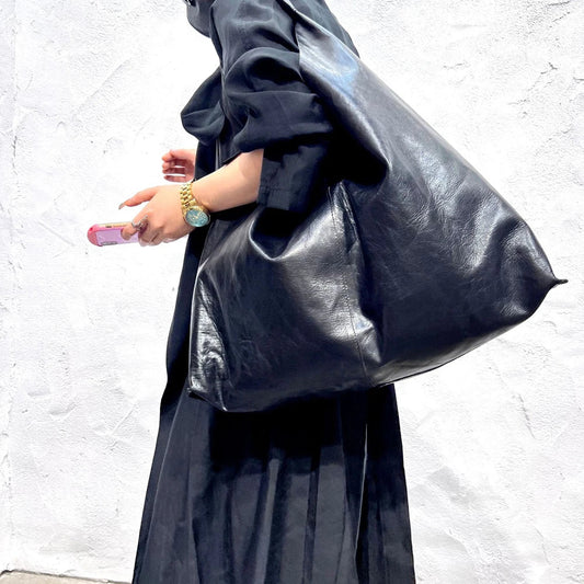 Oversize Cow Skin Shoulder Bags for Woman Genuine Leather Casual V Bag Natural Skin Simple Design Tote Vintage Pack Large BAG