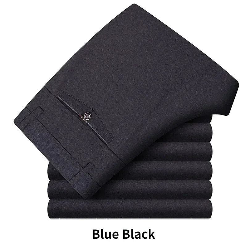 Mens Summer Thin Casual Suit Pants Autumn Thick Classic Business Fashion Formal Stretch Trousers Male Brand Clothes GOZBKF