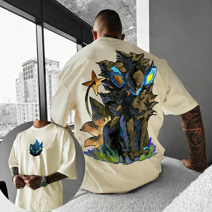 Anime Pikachu Gengar Printed T-shirt Summer Men's and Women's T-shirt Trendy Loose Y2K Short Sleeve 2026 New Streetwear