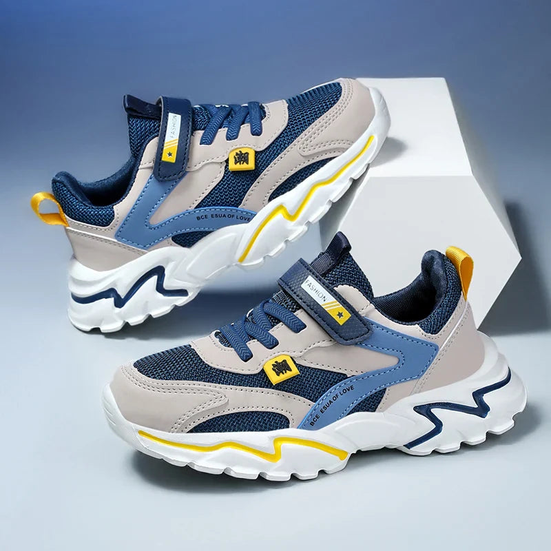 Boys' Summer Mesh Breathable Sneakers Anti-Skid Outdoor Tennis Shoes for Children Sport Running Size 28-39