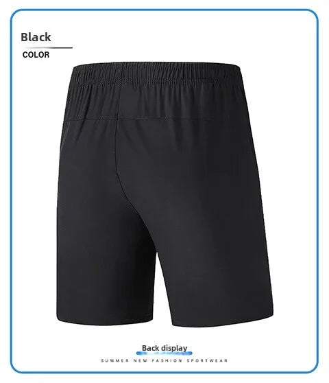 2025 New Trendy Ice Silk Quick-Dry Casual Outdoor Sports Shorts for Men - Large Size 5-Inch Shorts, Breathable & Comfortable