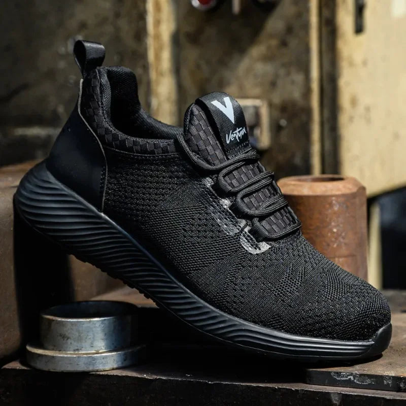 Men's Anti Smashing and Anti Stabbing Lightweight  Comfortable, Breathable  Protective and Safety Shoes