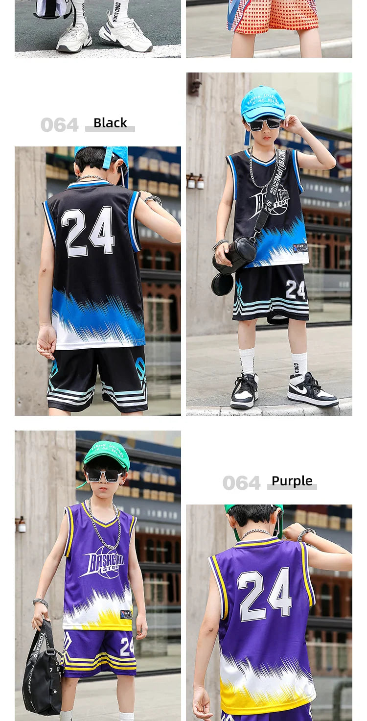 Children Team Training Uniform Kids Basketball Jersey Quick-drying Boy and Girls Comfortable Shirt  Child Sportswear Tracksuits