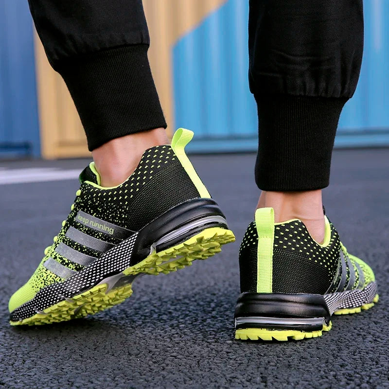 Men's and women's flying mesh surface spring summer breathable casual sports shoes flat vulcanized couple running big size48