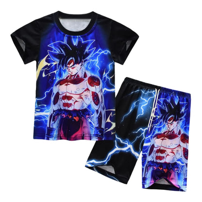 2026 Ultra Instinct Goku Dragon Ball Super Anime Adult Kids T-Shirt & Shorts Athleisure Set Summer Quick-drying Soft Lightweight