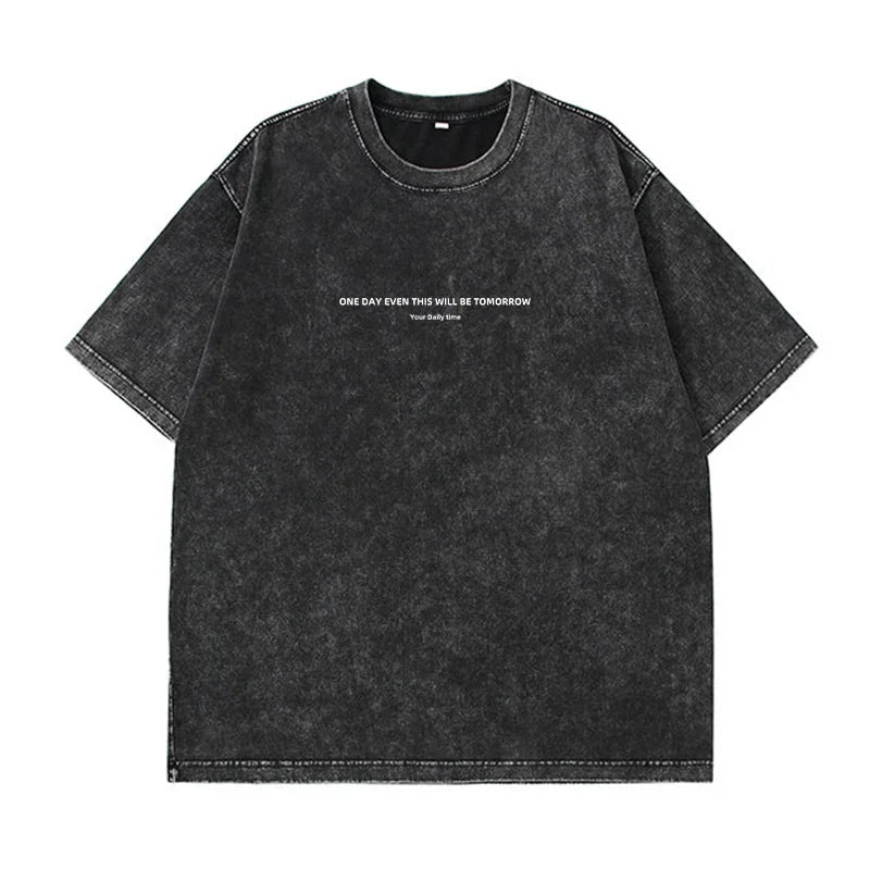 Cotton Washed T-shirt for Women New Attitude Fashion Leopard Prints Tops Loose O-Neck Oversized Short Sleeve Y2k Female Clothes