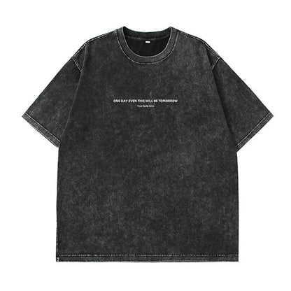 Cotton Washed T-shirt for Women New Attitude Fashion Leopard Prints Tops Loose O-Neck Oversized Short Sleeve Y2k Female Clothes
