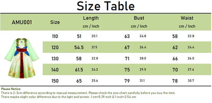 Girls Halloween Clothes Mulan Cosplay Dress Children Performance Costumes Girl Chinese Style Dress Disney Girl Priness Clothes