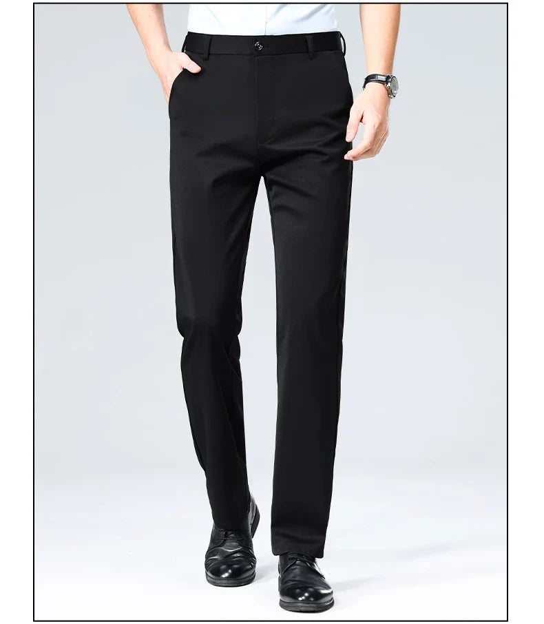 Four Season Men's Business Casual Pants Spring Summer Stretch Trousers Office Suit Pants Men Formal Pants Breathable Comfortable