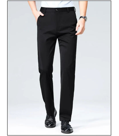 Four Season Men's Business Casual Pants Spring Summer Stretch Trousers Office Suit Pants Men Formal Pants Breathable Comfortable
