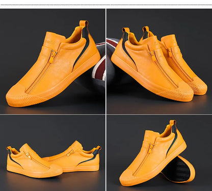 Men's Trendy Sneakers Leather Soft Sole Men Shoes Size 38-44